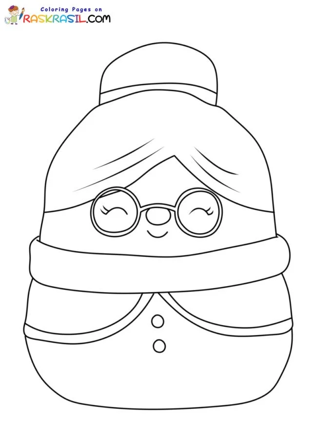 Squishmallows Navidad Para Colorear