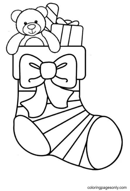 Christmas Stockings Coloring Pages 1