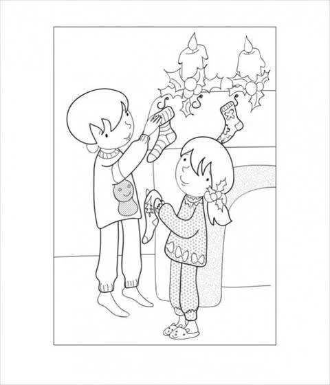 Christmas Stockings Coloring Pages 14
