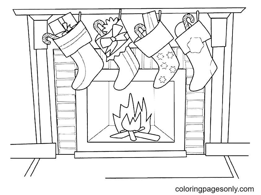 Christmas Stockings Coloring Pages 17