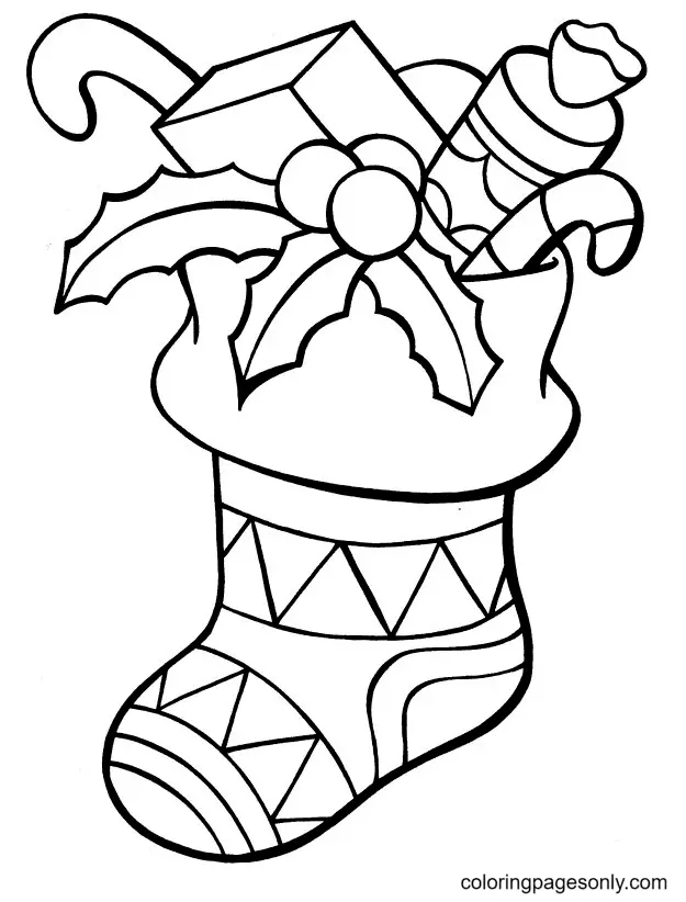 Christmas Stockings Coloring Pages 3