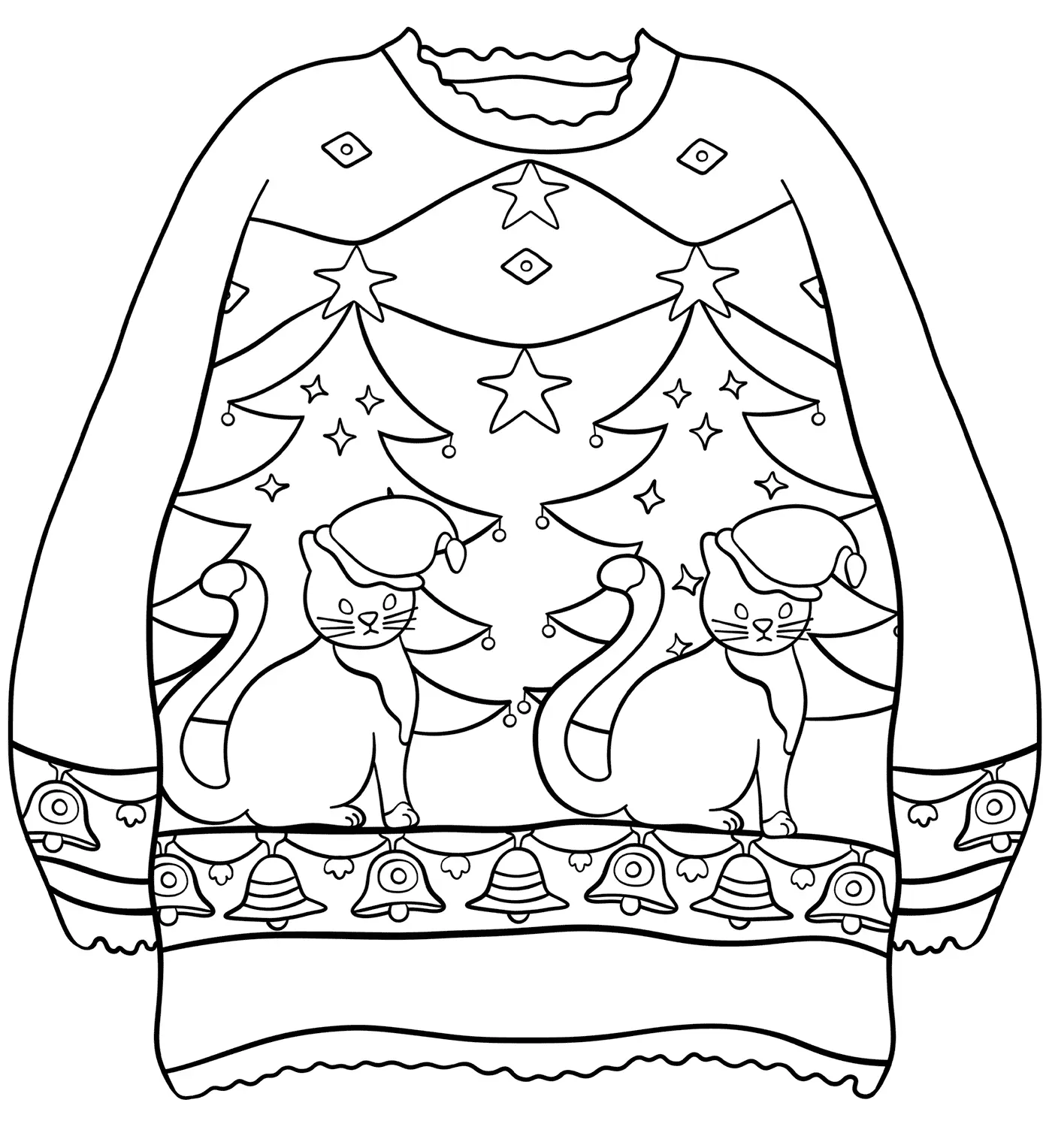 Weihnachtspullover Ausmalbilder 15