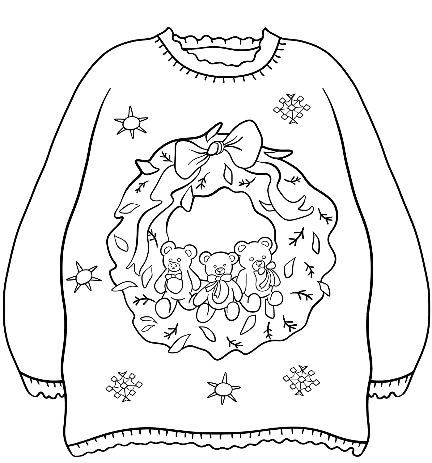 Weihnachtspullover Ausmalbilder 30