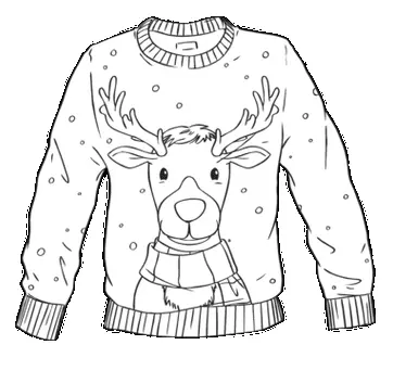 Weihnachtspullover Ausmalbilder 4