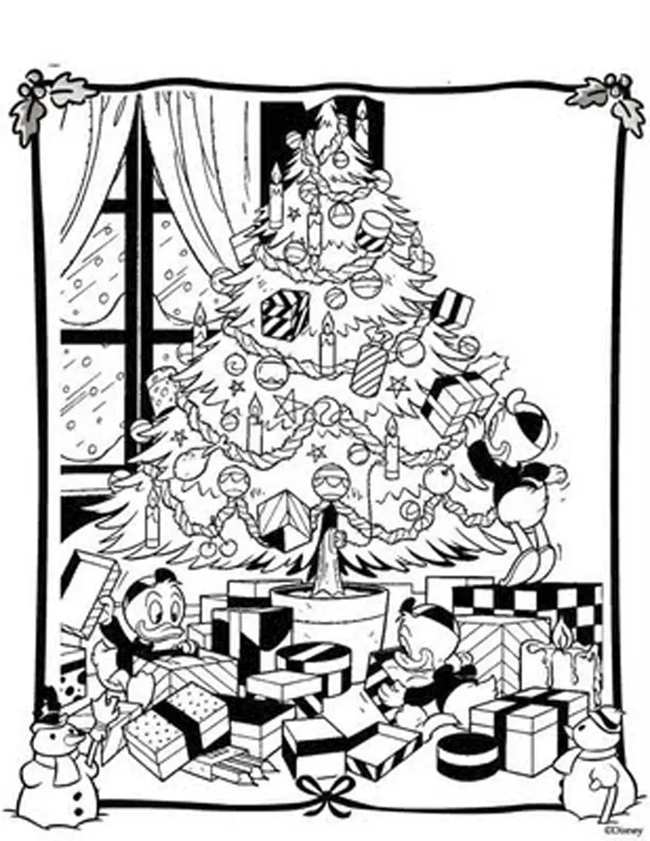 Christmas Tree With Presents Coloring Pages 17