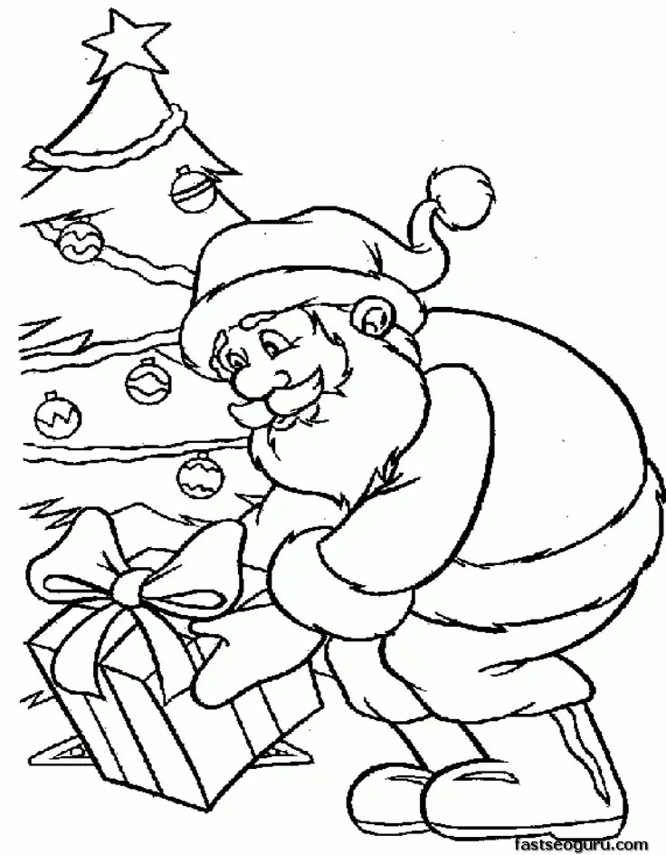 Christmas Tree With Presents Coloring Pages 25