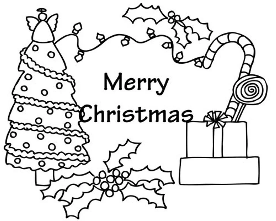 Christmas Tree With Presents Coloring Pages 3