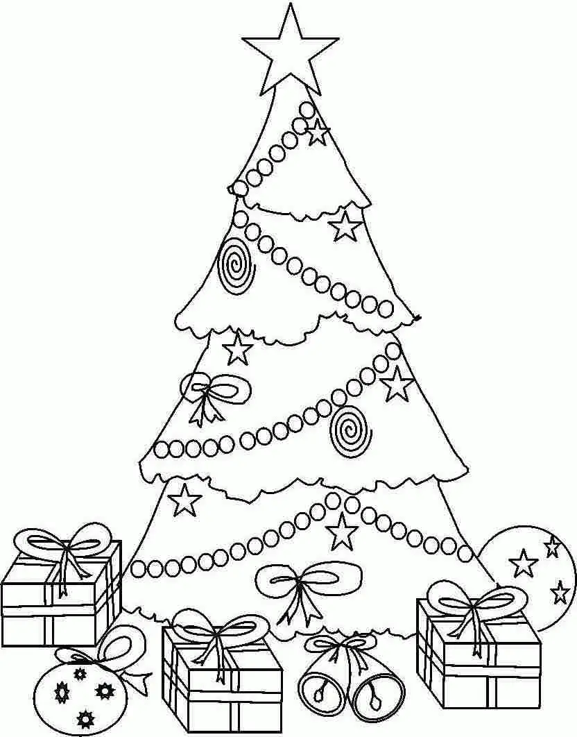 Christmas Tree With Presents Coloring Pages 30