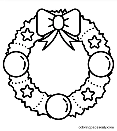 Christmas Wreath Coloring Pages 11