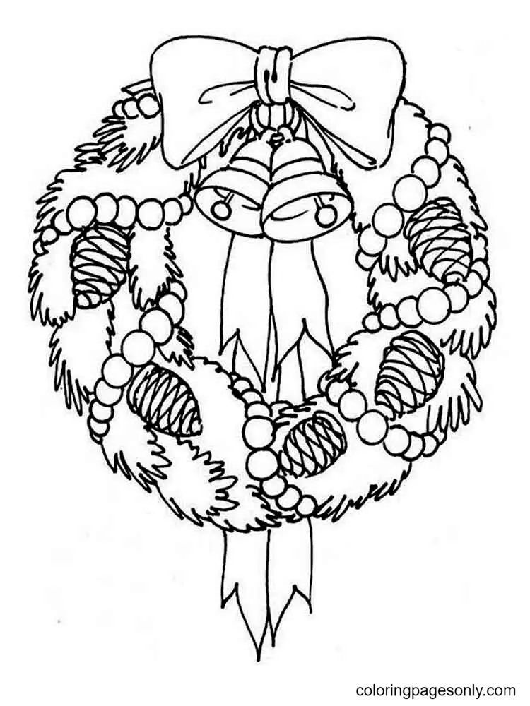 Christmas Wreath Coloring Pages 20
