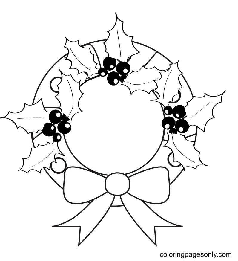 Christmas Wreath Coloring Pages 26