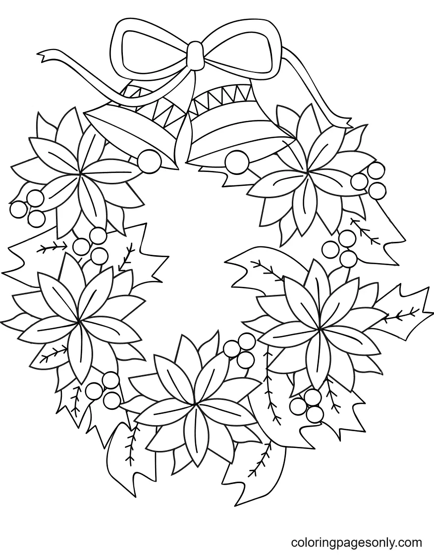 Christmas Wreath Coloring Pages 29