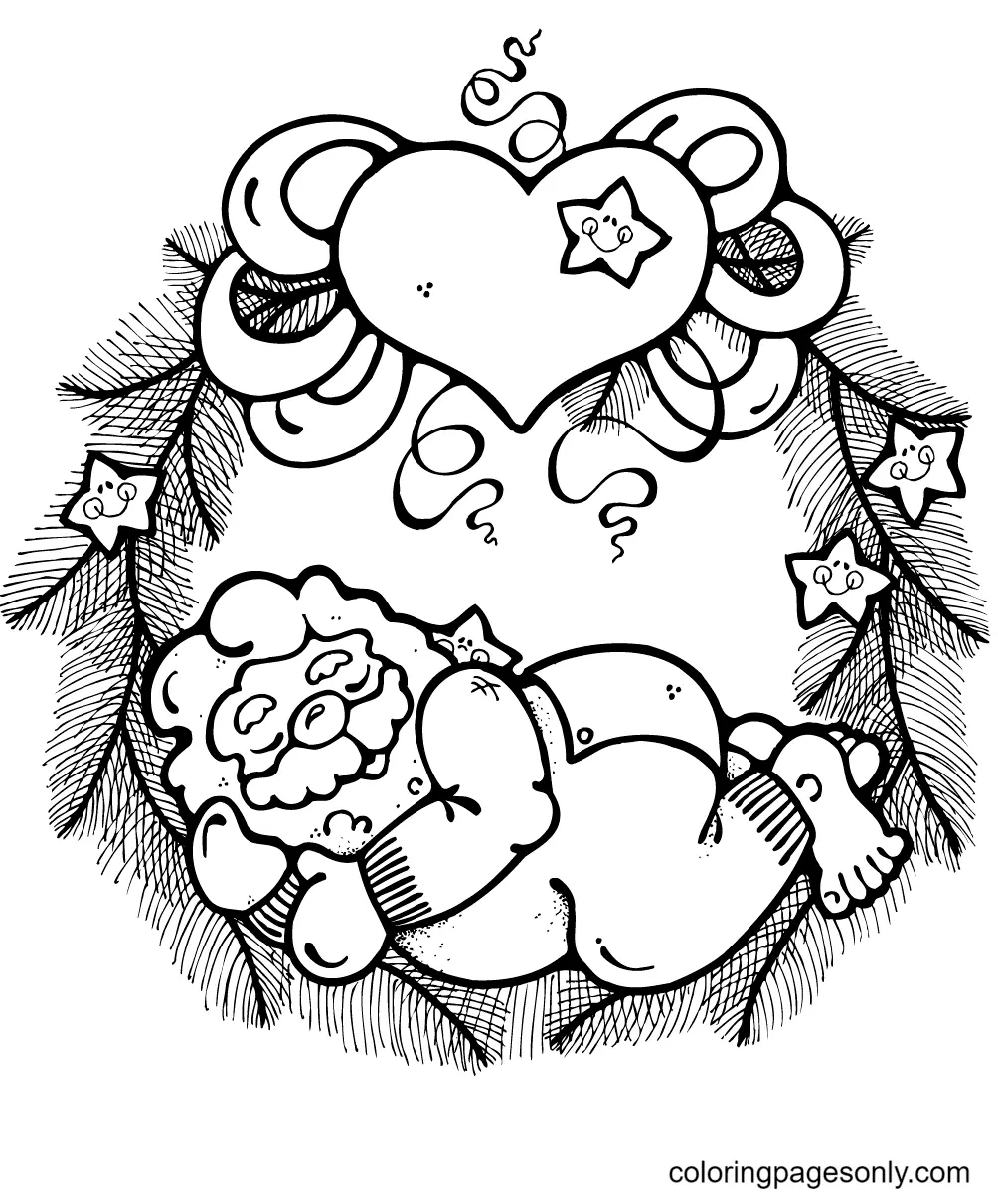 Christmas Wreath Coloring Pages 36