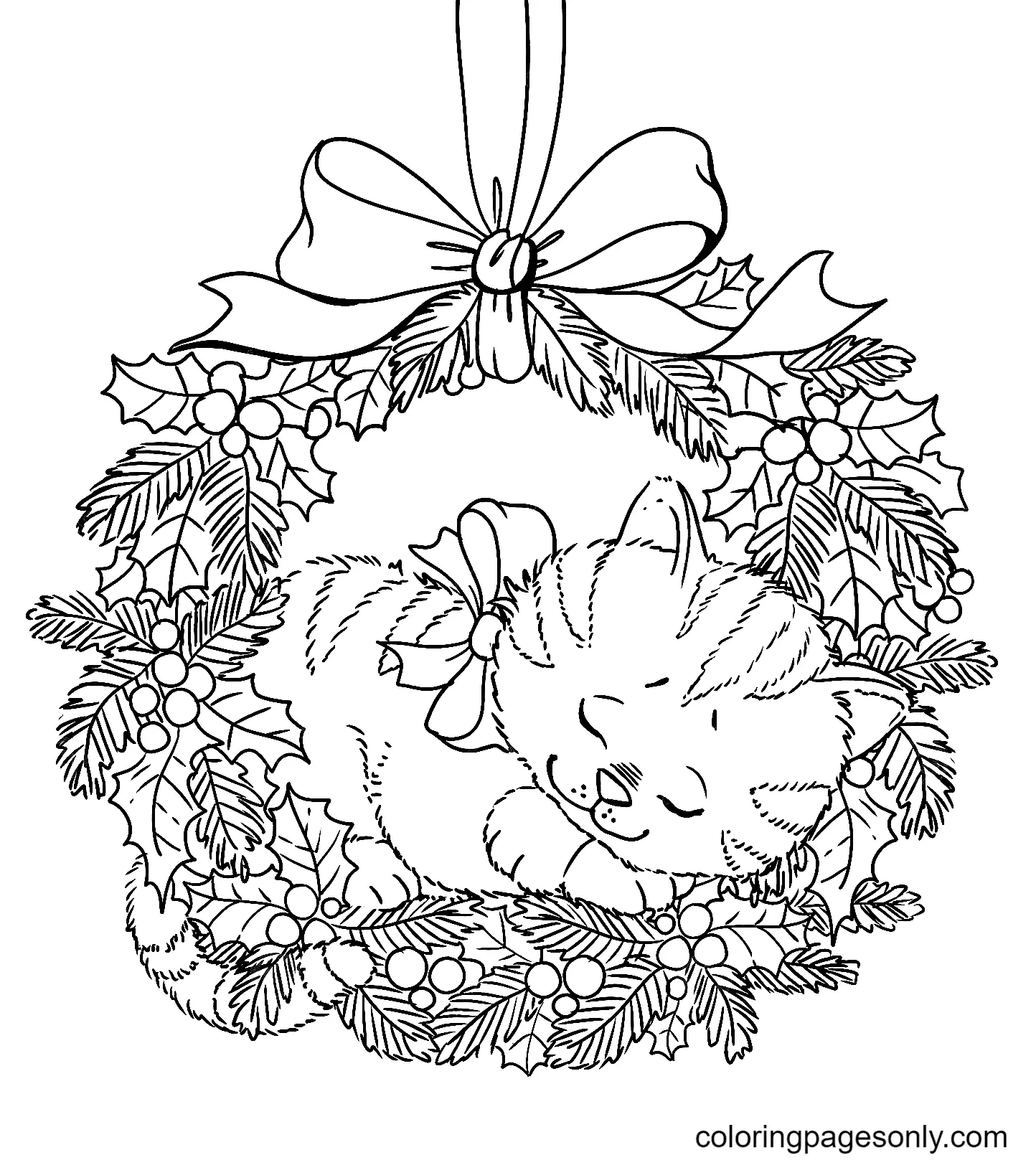 Christmas Wreath Coloring Pages 37
