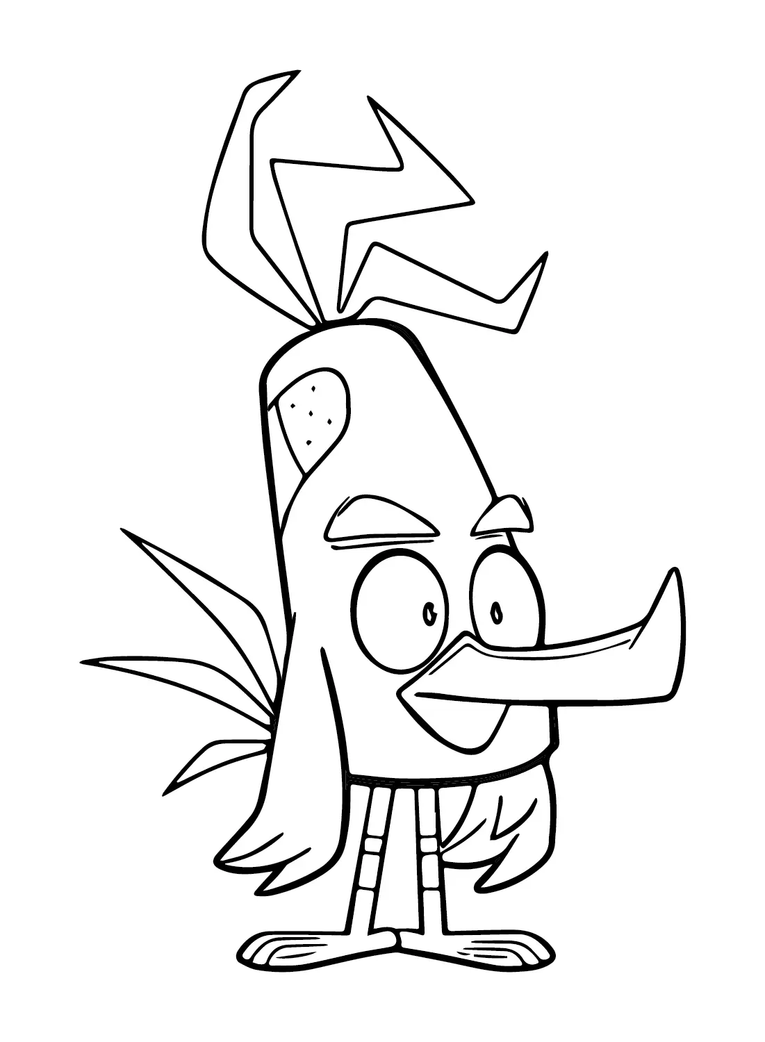 Chuck Angry Bird Coloring Pages 19