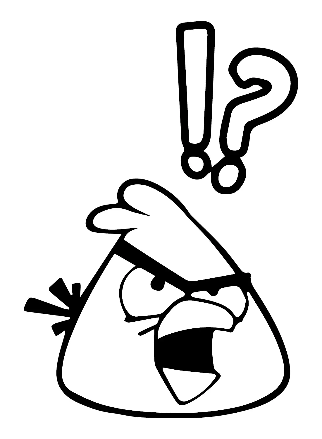 Chuck Angry Bird Coloring Pages 2