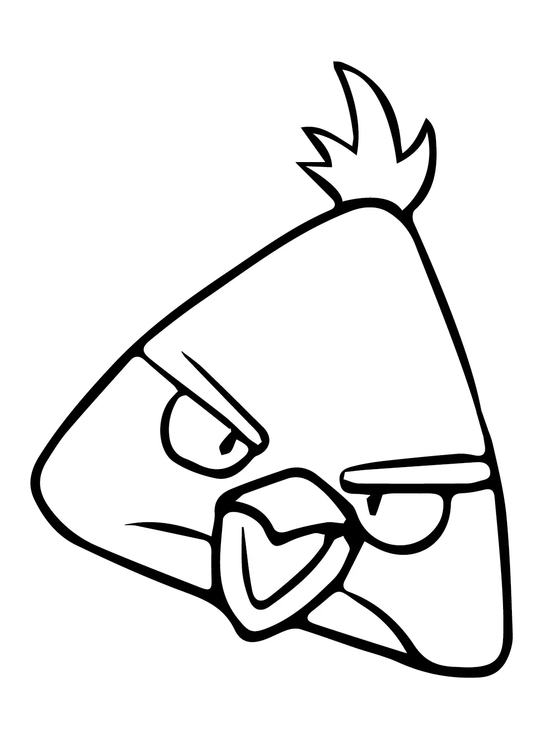 Chuck Angry Bird Coloring Pages 4