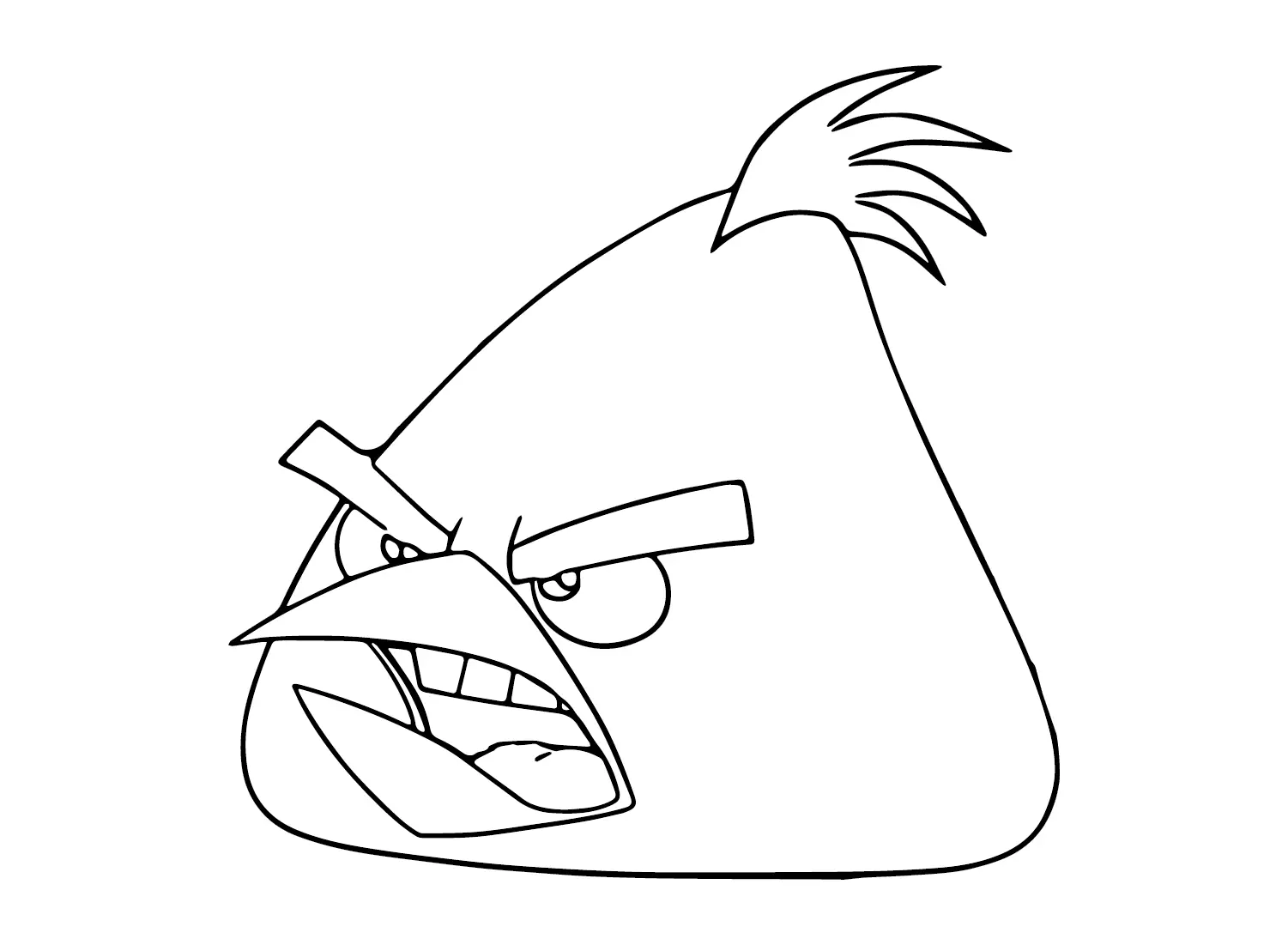 Chuck Angry Bird Coloring Pages 7