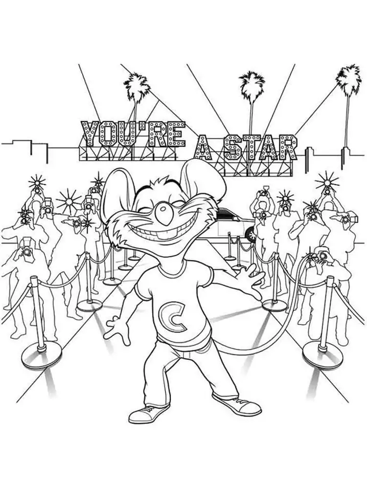 Chuck E Cheese Coloring Page 9
