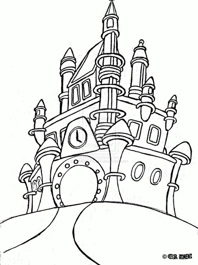 Cinderella Castle Coloring Pages 13