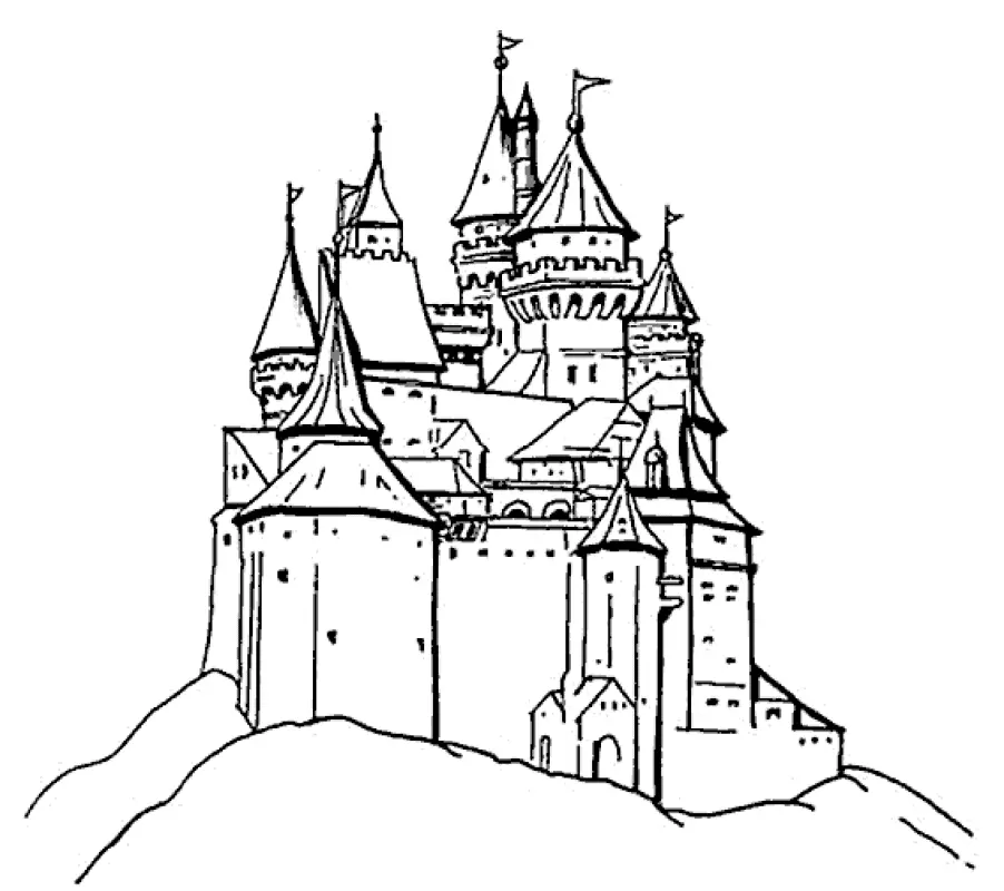 Cinderella Castle Coloring Pages 9