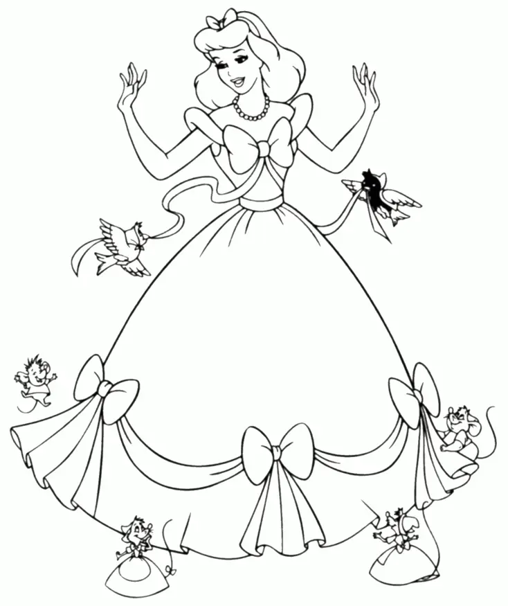Ausmalbilder Cinderella 1