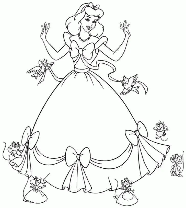 Ausmalbilder Cinderella 11