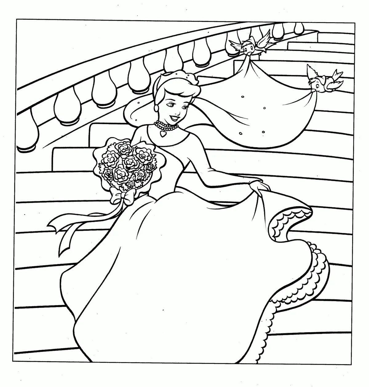 Ausmalbilder Cinderella 14