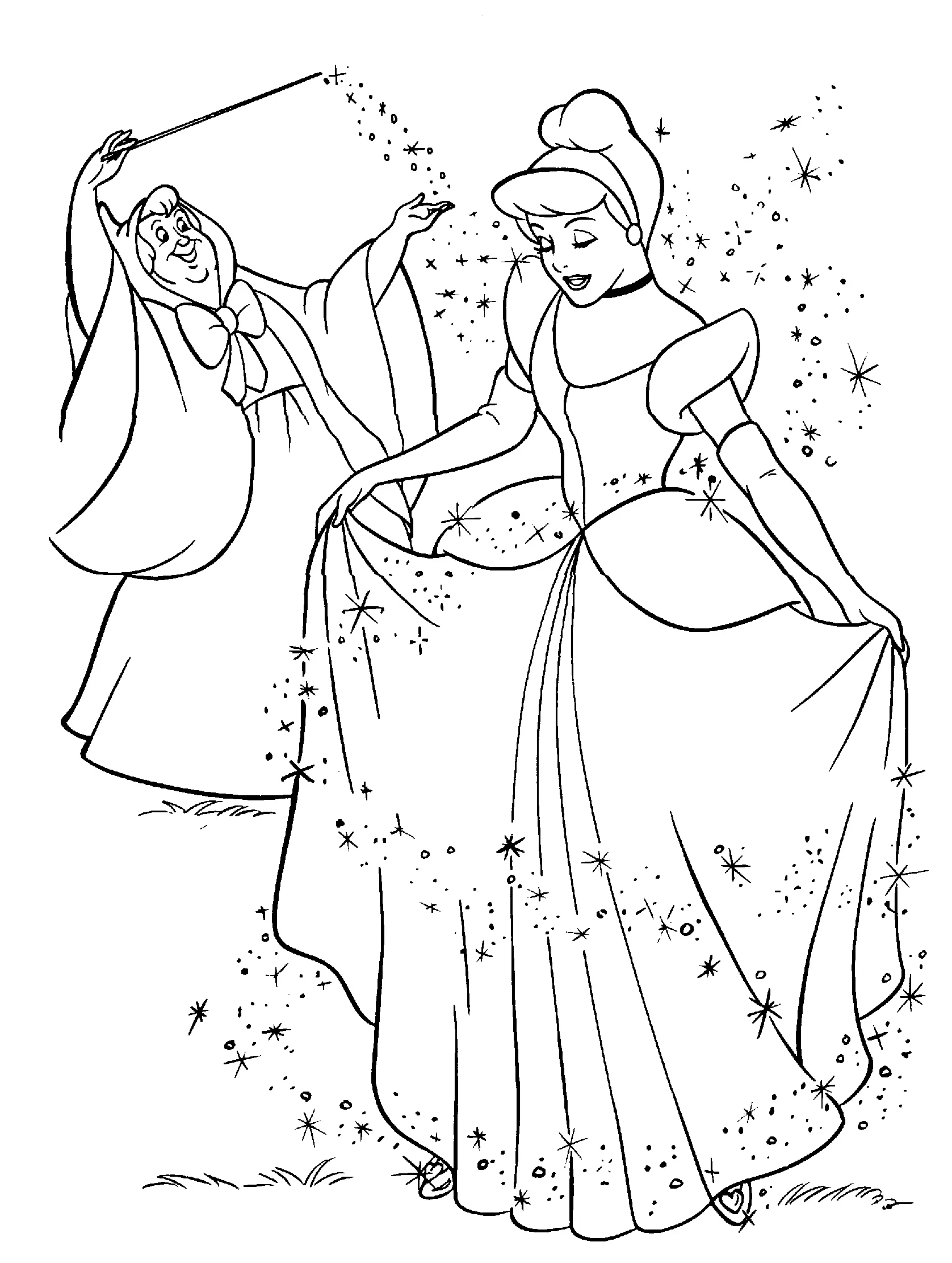 Ausmalbilder Cinderella 3