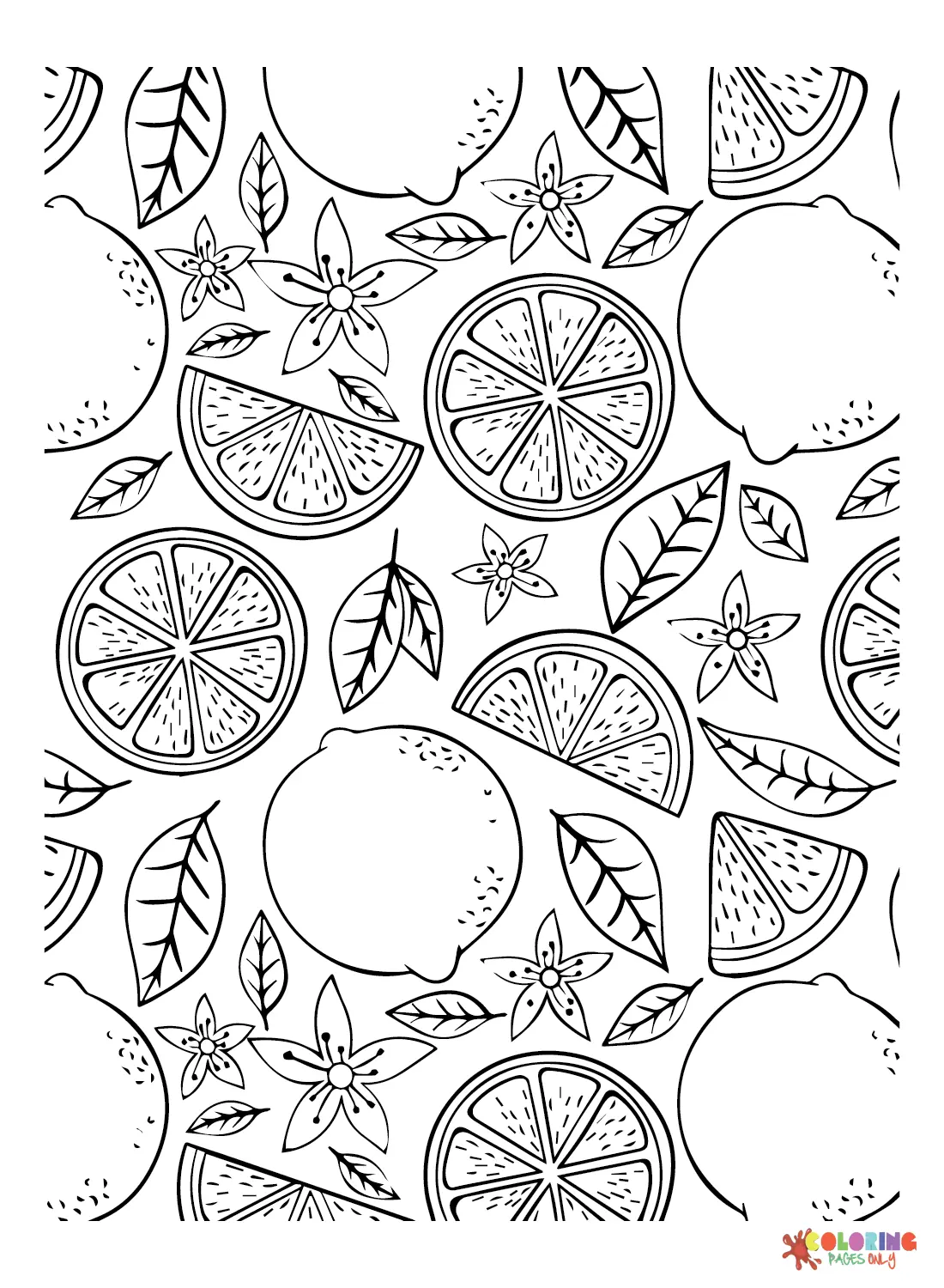 Citrus fruits Coloring Pages 2