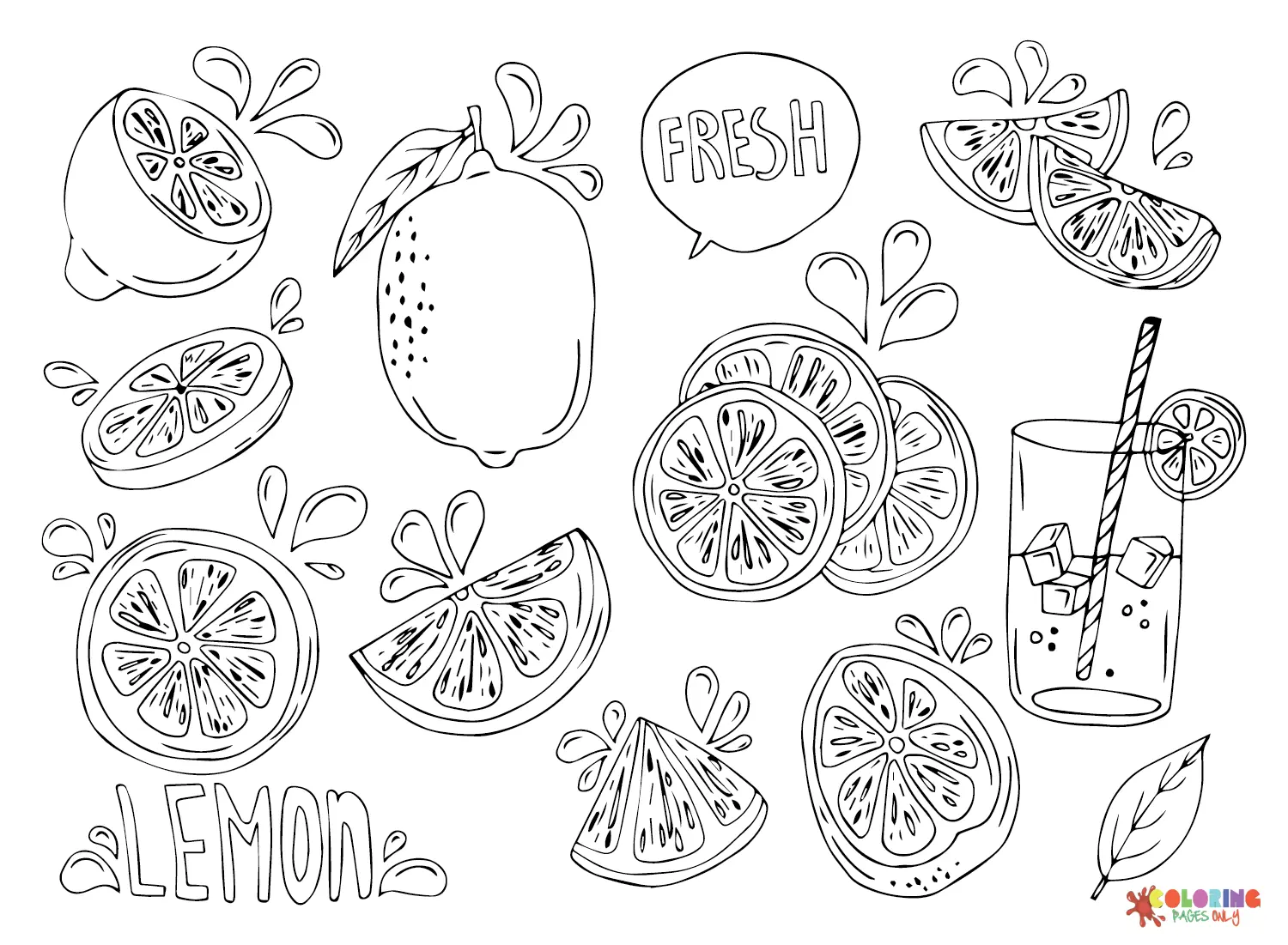 Citrus fruits Coloring Pages 7