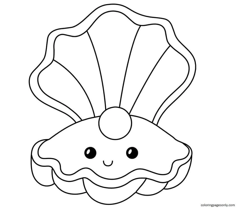 Clam Coloring Pages 4
