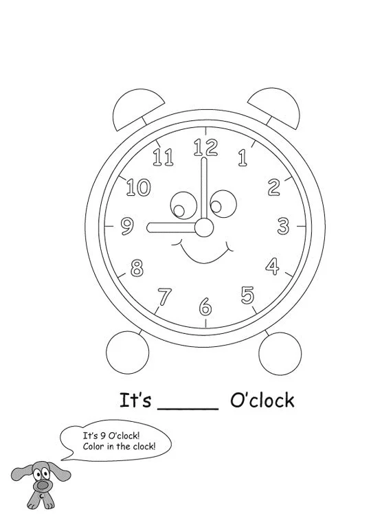Reloj Para Colorear 52