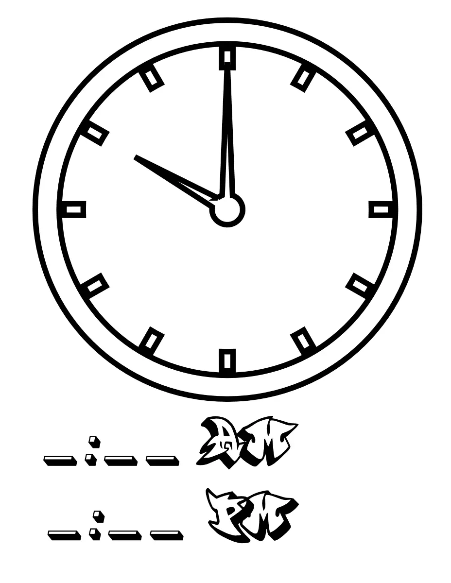 Reloj Para Colorear 74