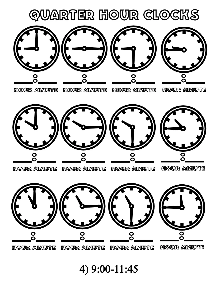 Reloj Para Colorear 9