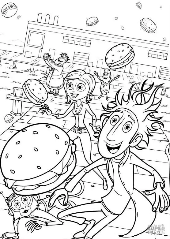 Cloudy with a Chance of Meatballs Coloring Pages 35