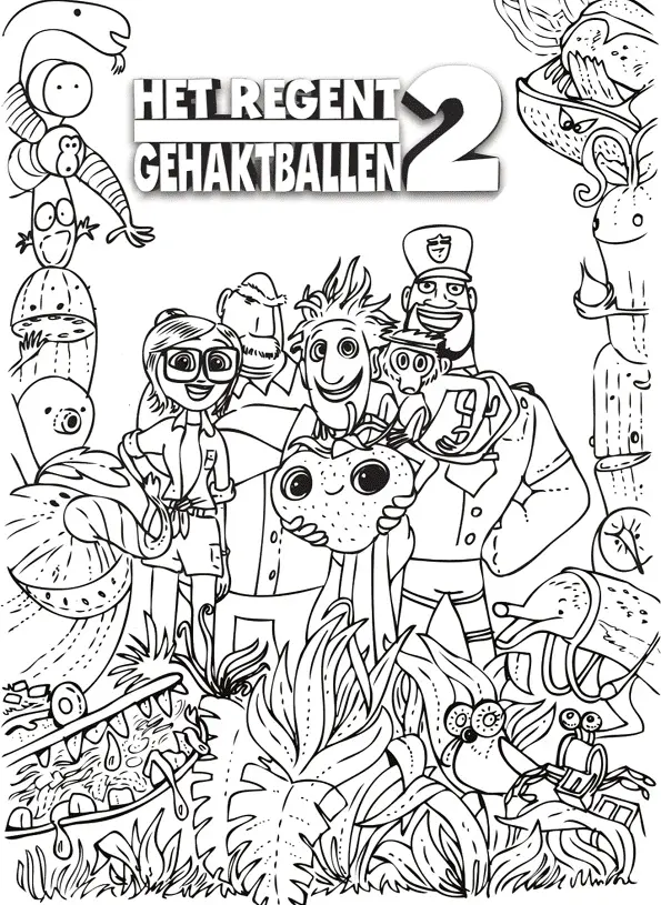 Cloudy with a Chance of Meatballs Coloring Pages 6