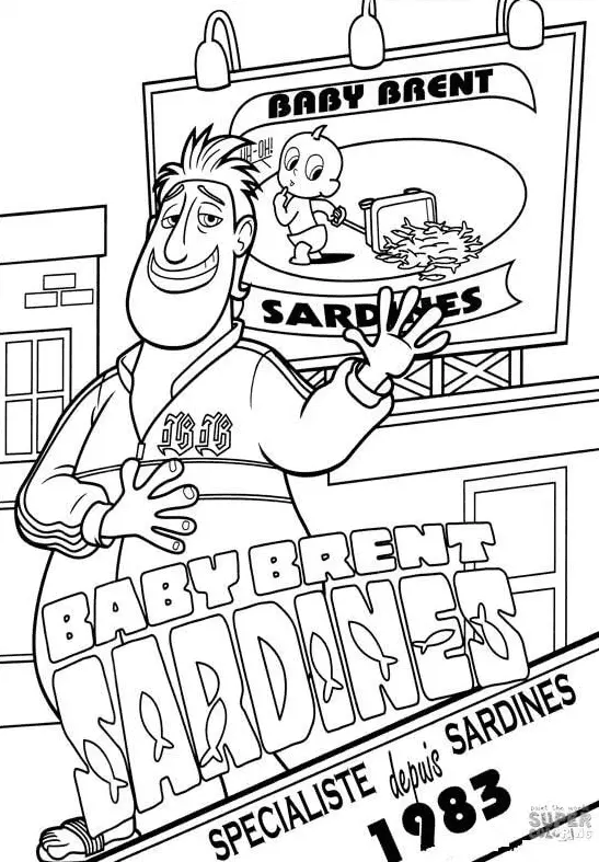 Cloudy with a Chance of Meatballs Coloring Pages 7