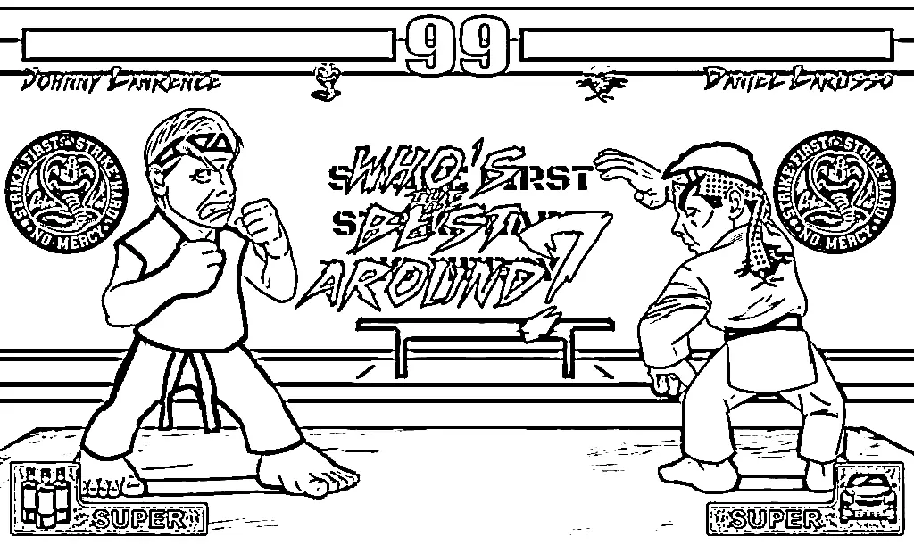 Cobra Kai Coloring Pages