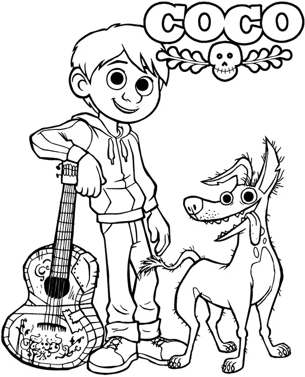 Desenhos de Coco Para Colorir 2