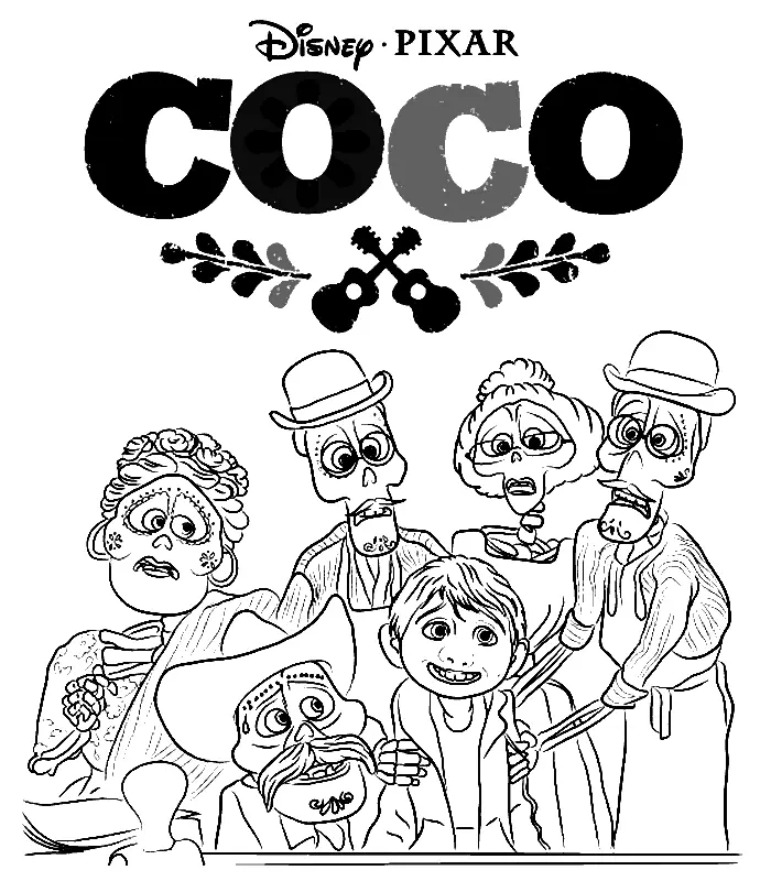 Desenhos de Coco Para Colorir 7