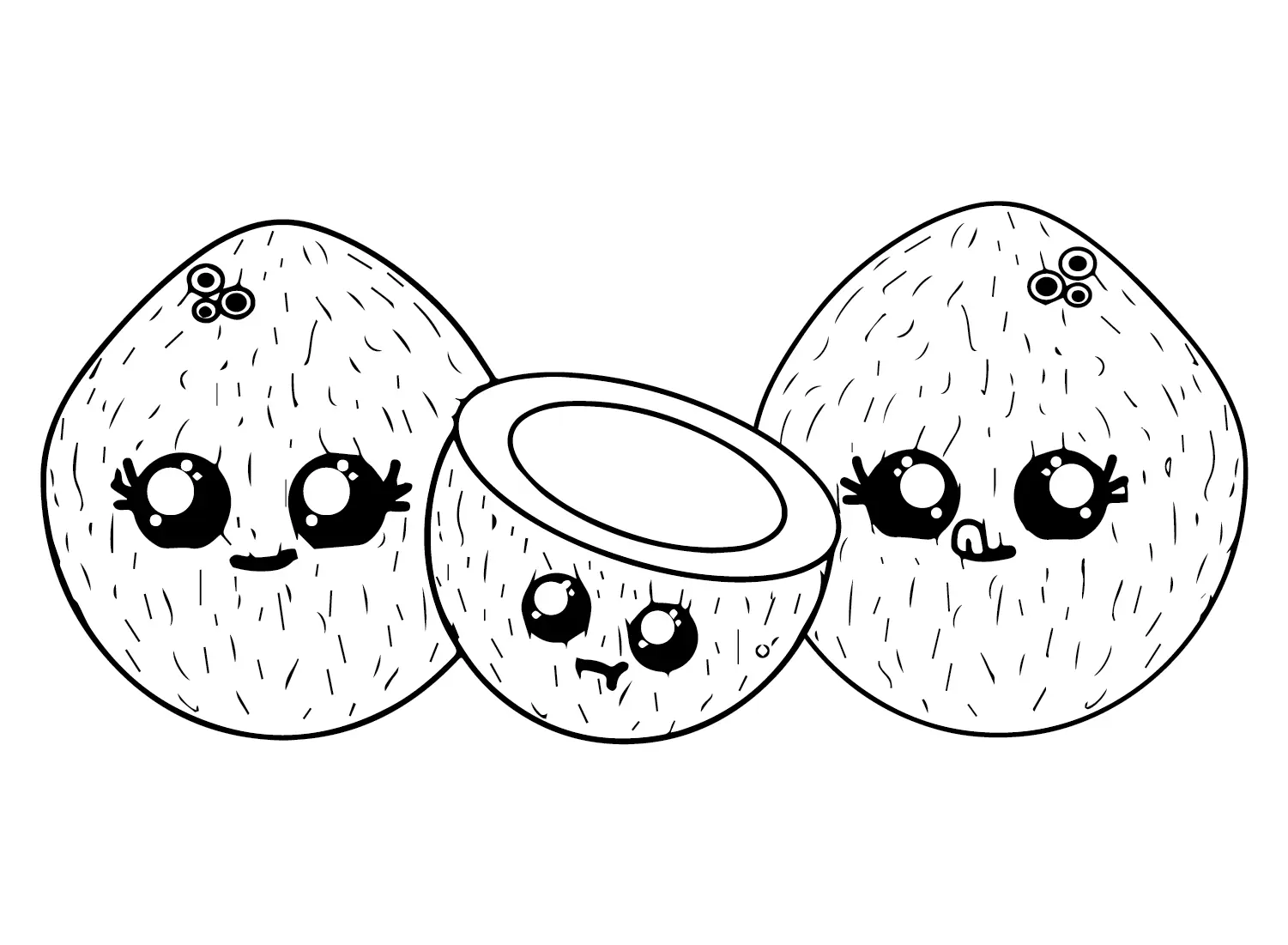 Coconut Coloring Pages 3