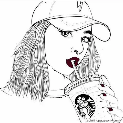 Coffee Coloring Pages 1