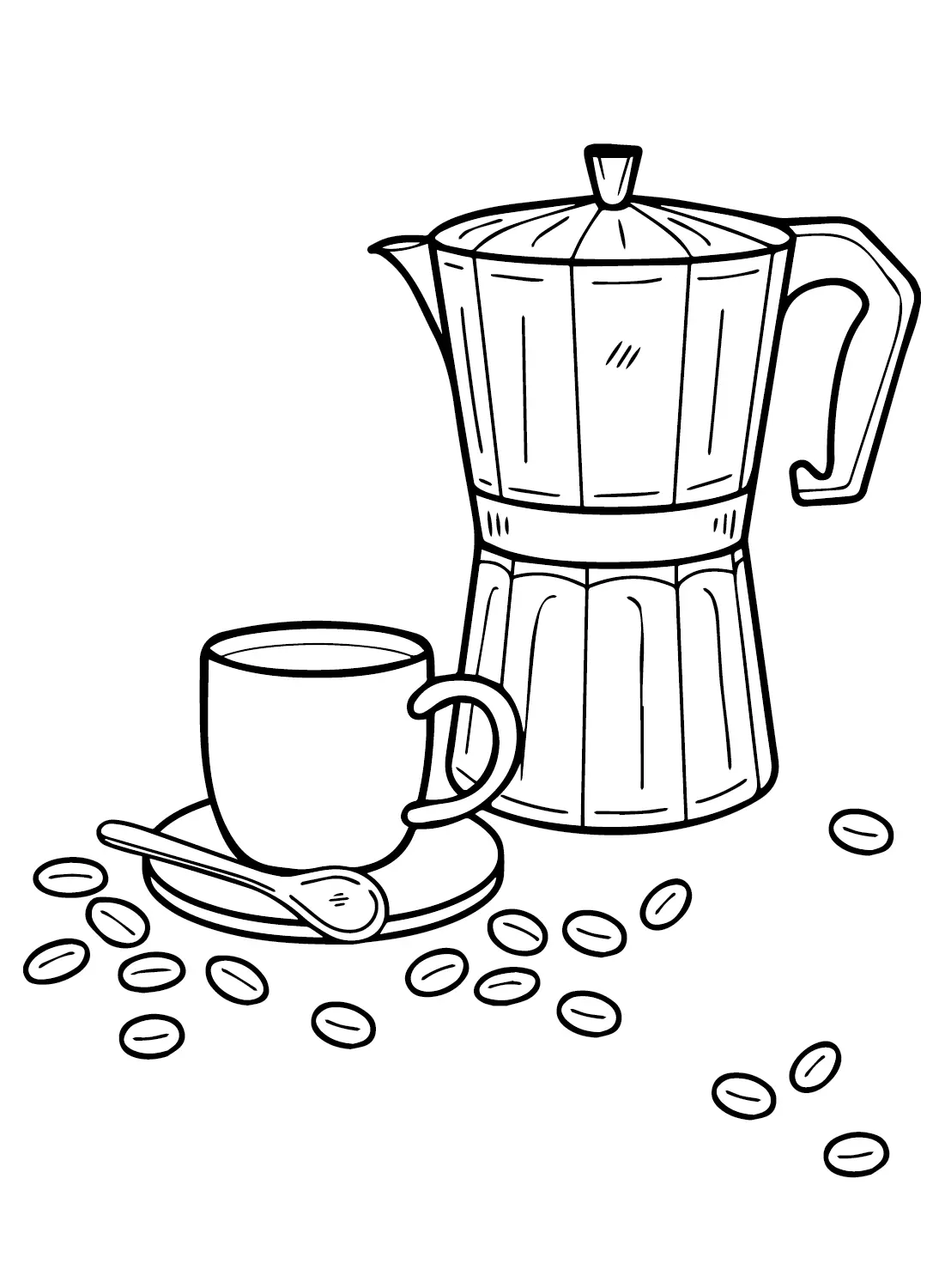 Coffee Coloring Pages 8