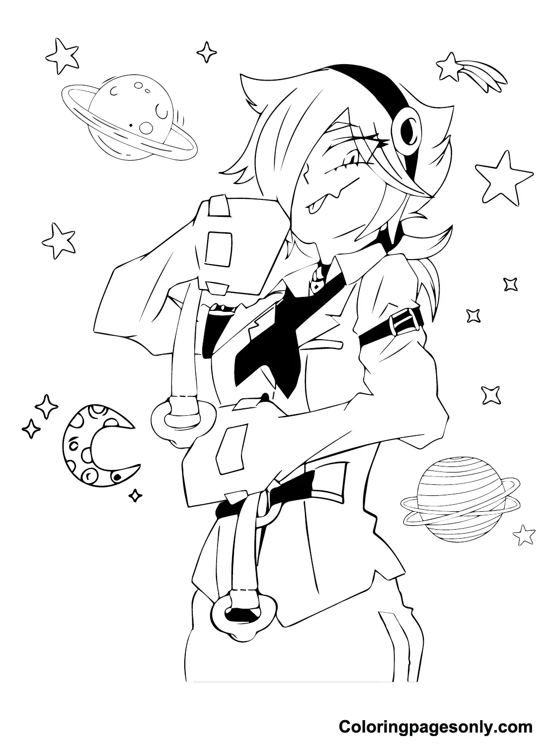 Colette Brawl Stars Coloring Pages 1