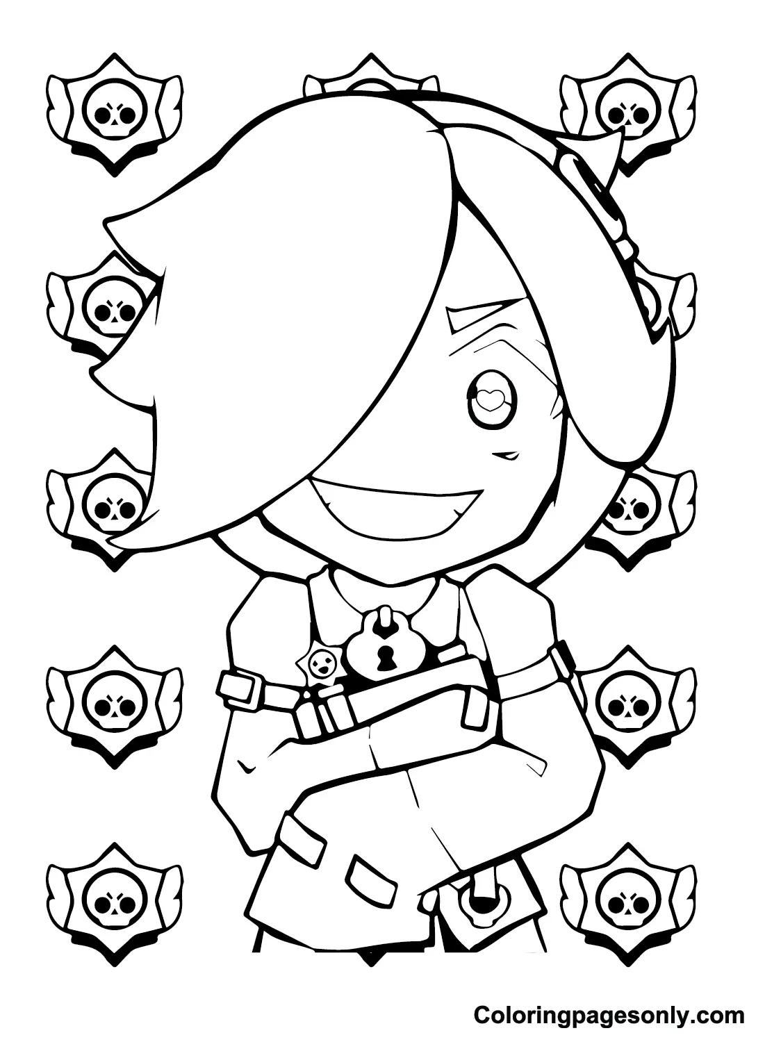 Colette Brawl Stars Coloring Pages 11