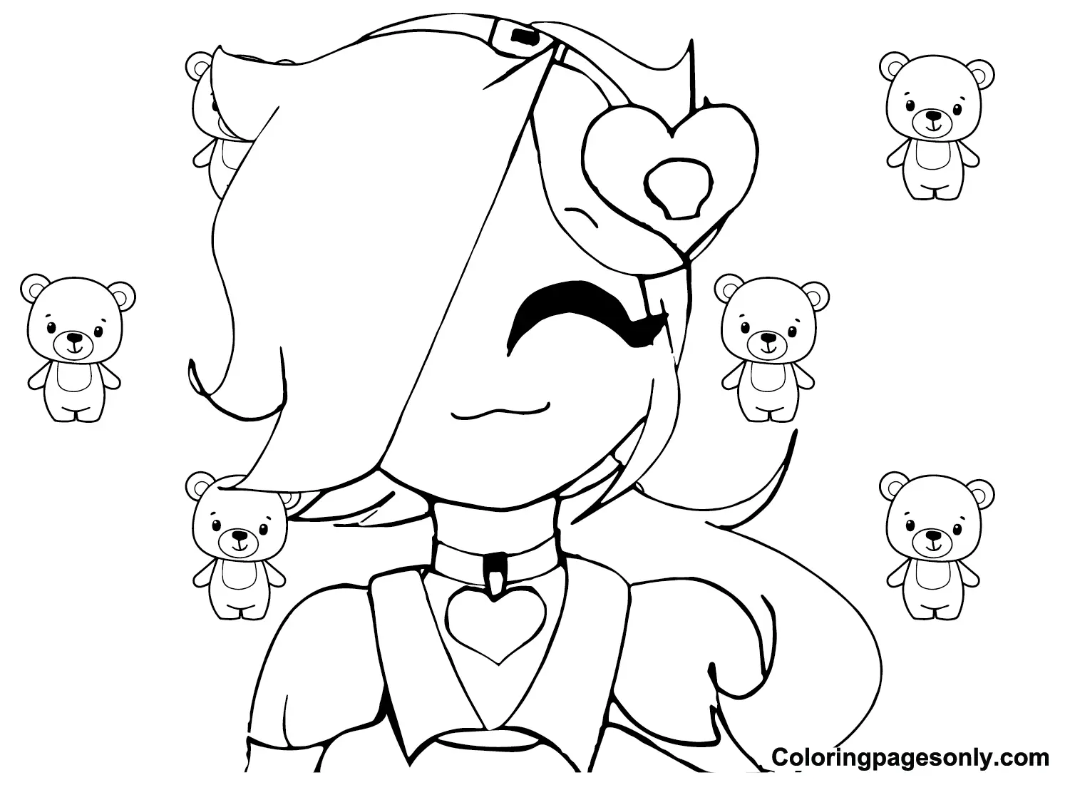 Colette Brawl Stars Coloring Pages 14