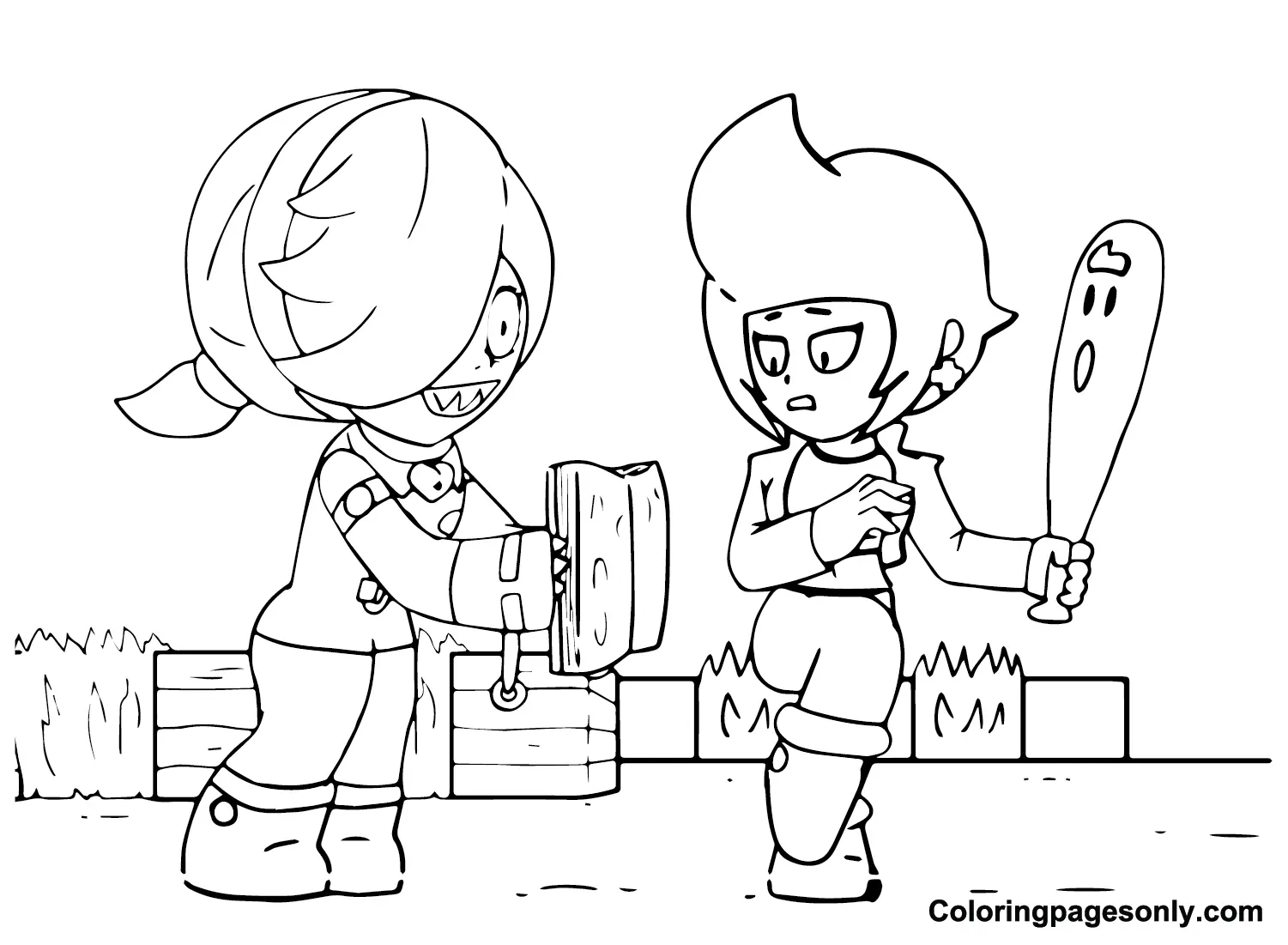 Colette Brawl Stars Coloring Pages 3