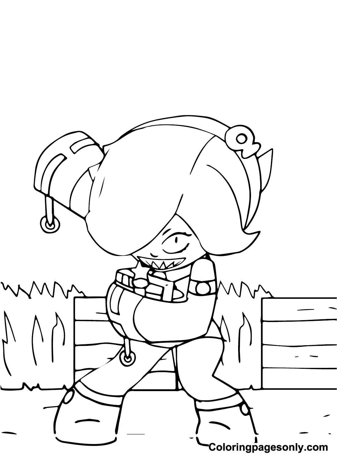 Colette Brawl Stars Coloring Pages 4