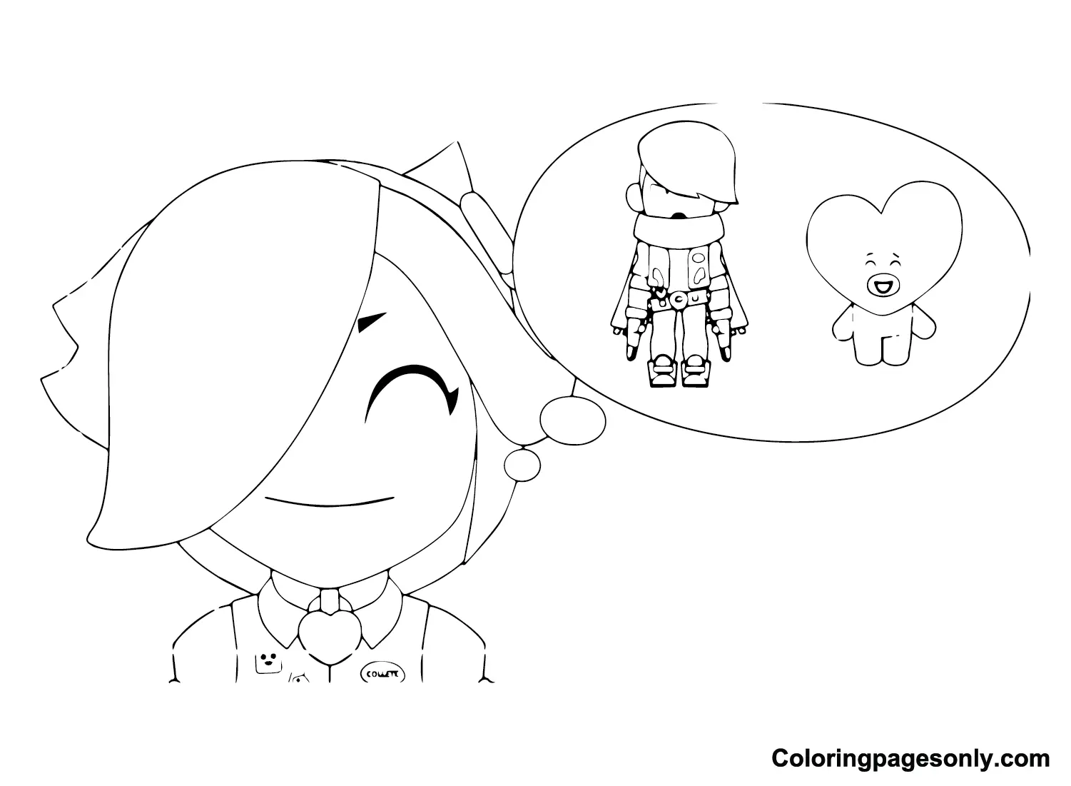 Colette Brawl Stars Coloring Pages 8